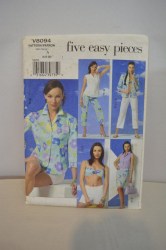 8094 VOGUE BRA, SHIRT, SKIRT, BOTTOMS PATTERN 6-10,12-16